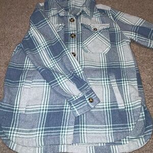 Women’s Blue Plaid Shacket